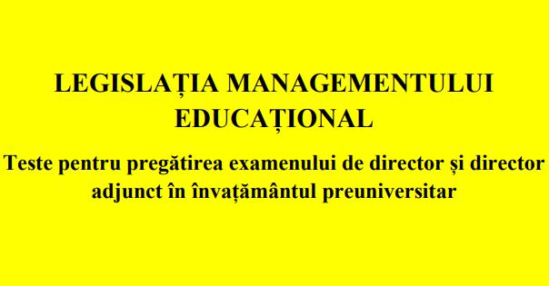 Legislatia managementului educational